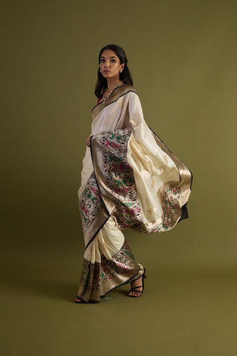 Kannauj Handwoven Silk Saree