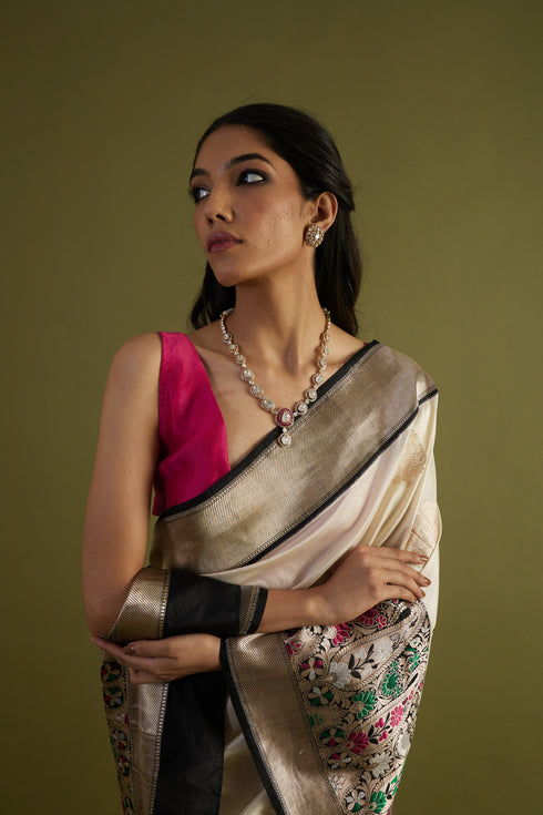 Kannauj Handwoven Silk Saree