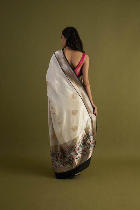 Kannauj Handwoven Silk Saree