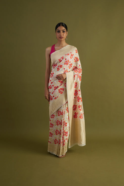 Tifli Handwoven Dyeable Saree