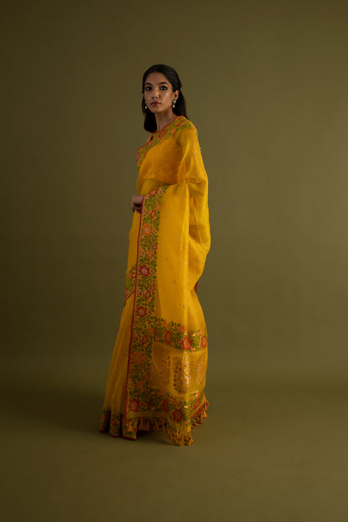 Hampi Handwoven Organza Saree