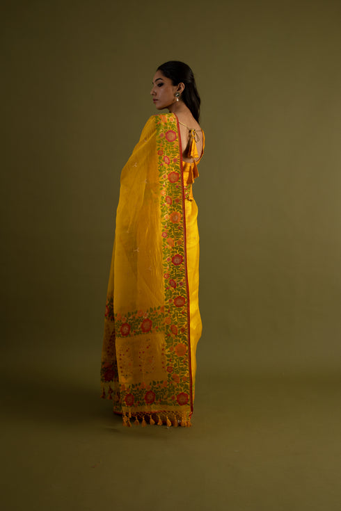 Hampi Handwoven Organza Saree