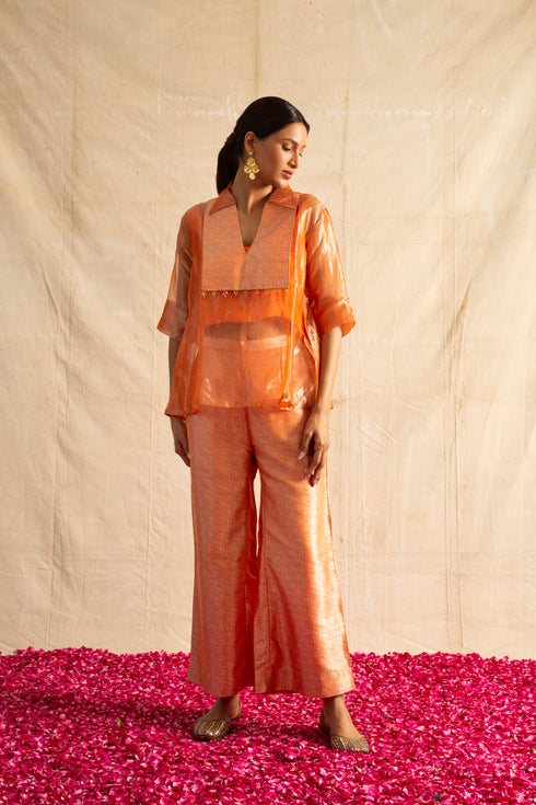 Samaira Co-ord set in Orange