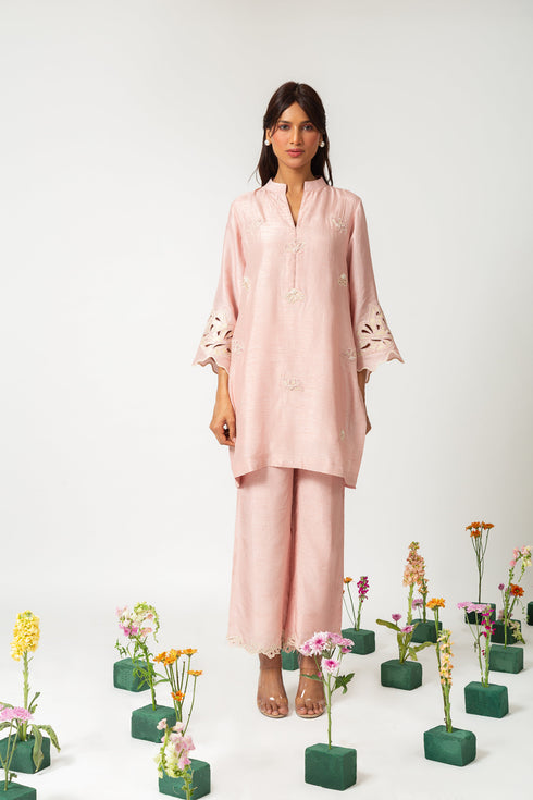 Rosé Veil Kurta Set