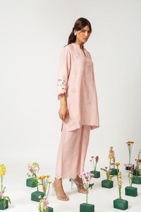 Rosé Veil Kurta Set