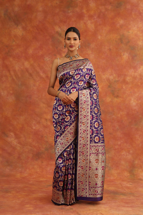Foxglove Handwoven Saree