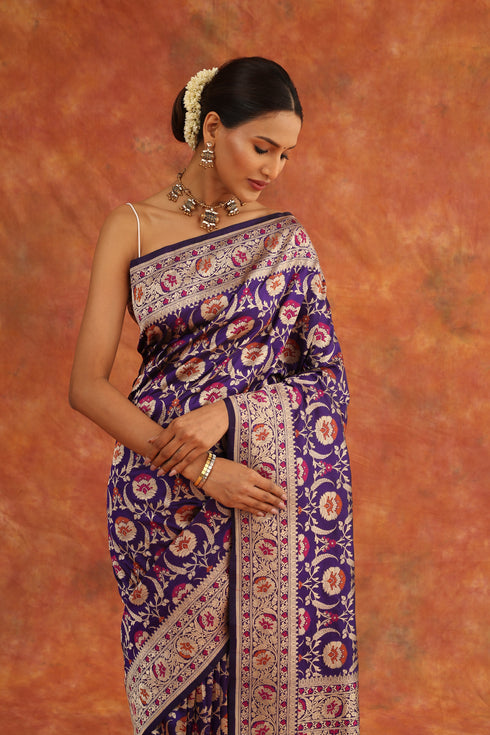 Foxglove Handwoven Saree