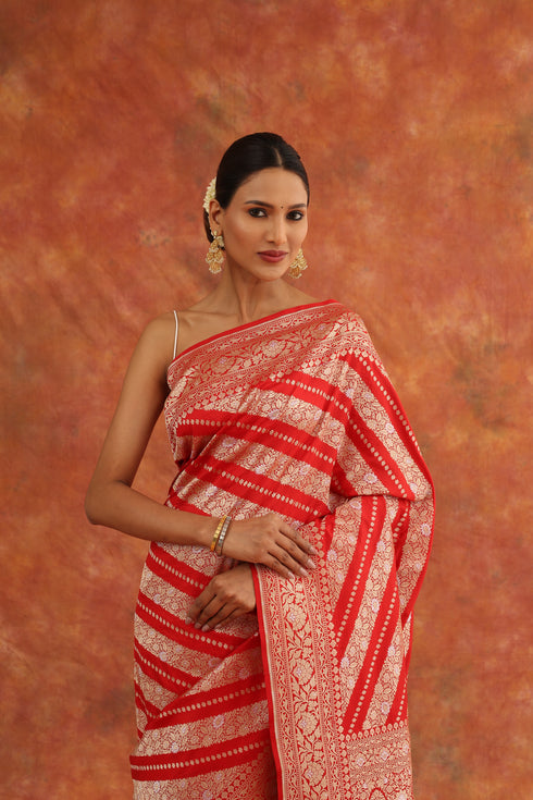 Rose Handwoven Saree
