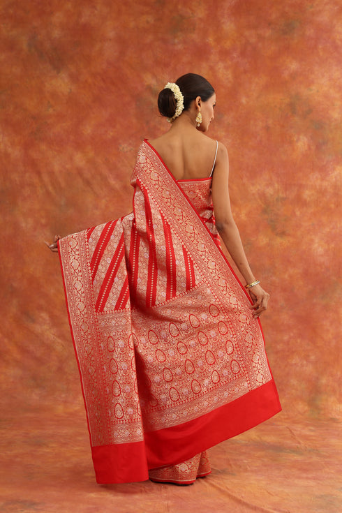 Rose Handwoven Saree