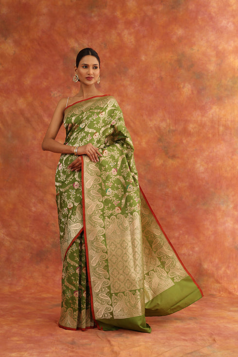 Carnation Handwoven Saree