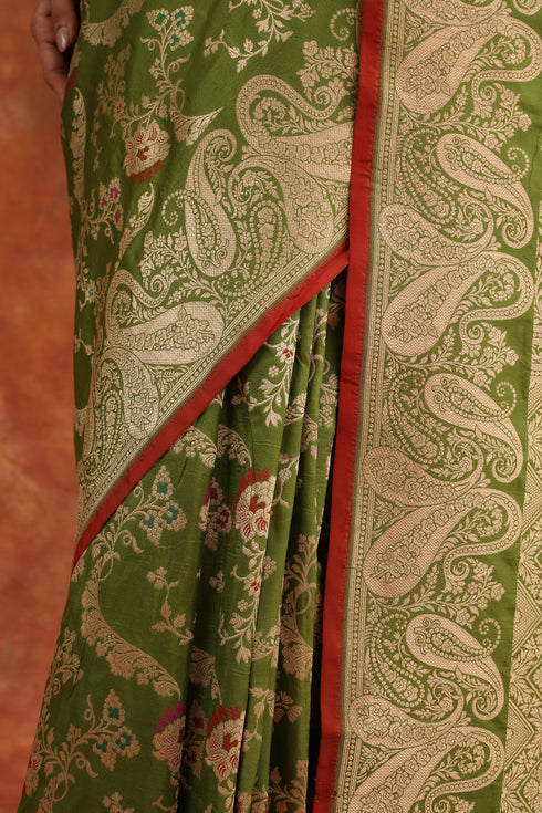 Carnation Handwoven Saree