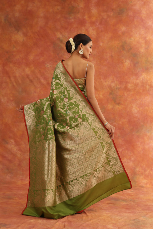 Carnation Handwoven Saree