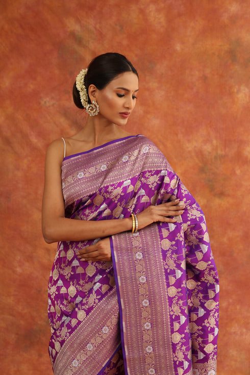 Wisteria Handwoven Saree