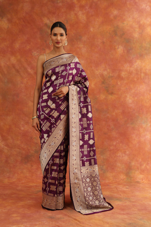 Hyacinth Handwoven Saree