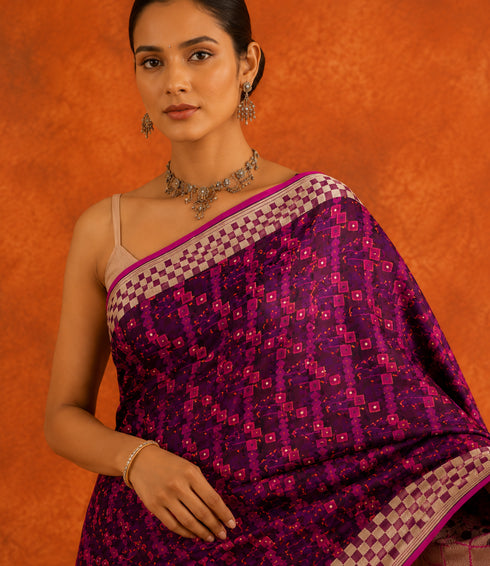 Ivy Handwoven Silk Saree