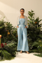Noorani Powder Blue Chiniya Silk Jumpsuit