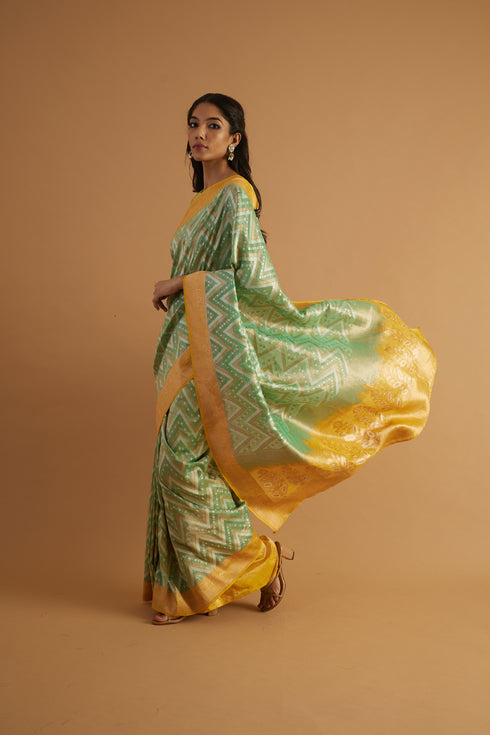 Jhansi Handwoven Organza Saree