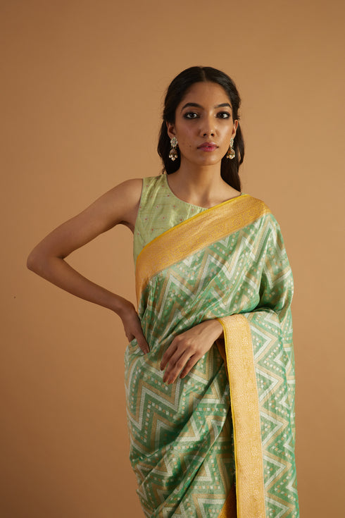 Jhansi Handwoven Organza Saree