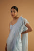 Periwinkle Drape Ruffle Saree