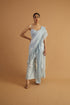 Periwinkle Drape Ruffle Saree