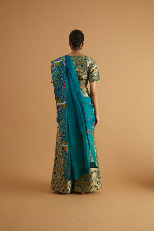 Mimosa Embroidered Drape Saree