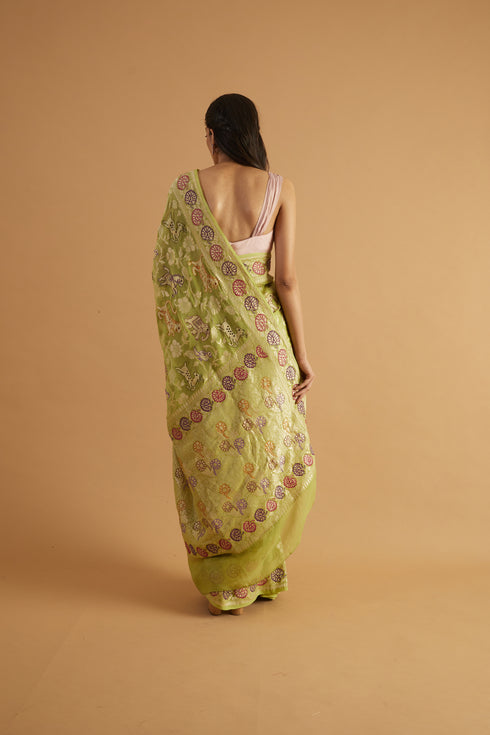 Gavi Handwoven Shikargah Saree