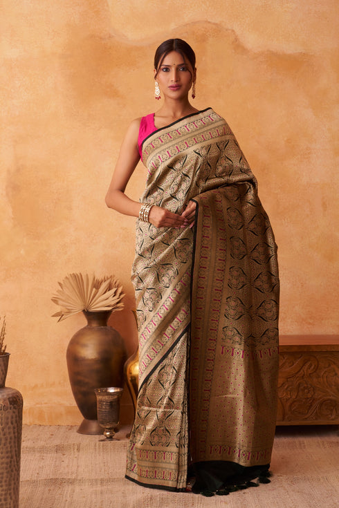 Gardenia Handwoven Silk Saree