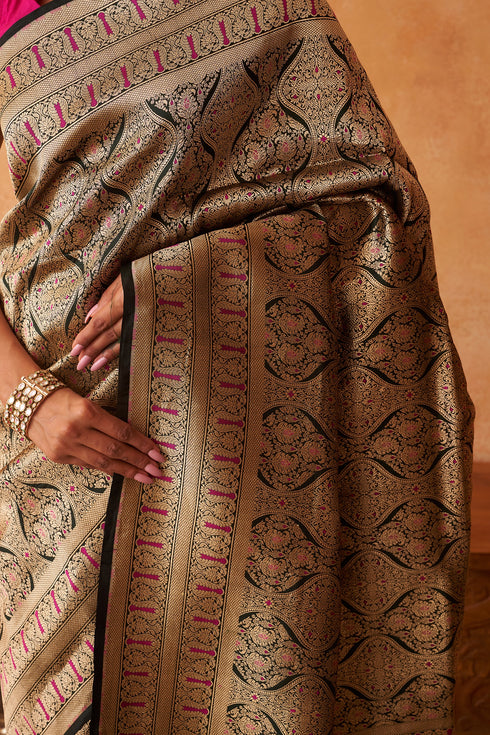 Gardenia Handwoven Silk Saree