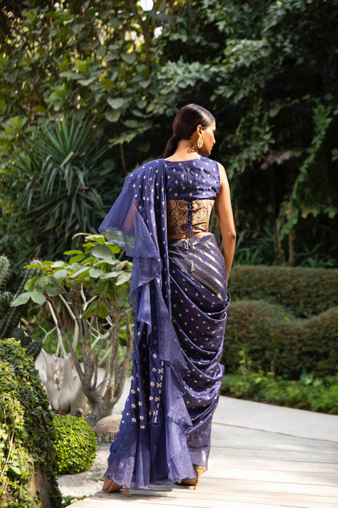Iris Drape Ruffle Saree