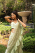 Carnation Drape Ruffle Saree