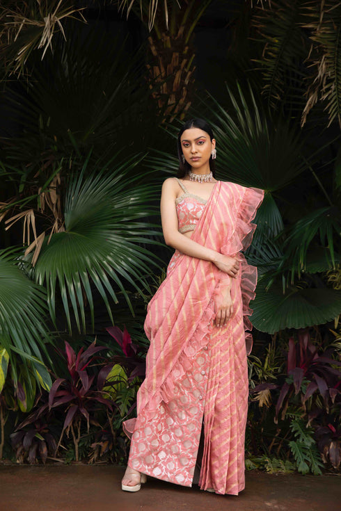 Amaryllis Ruffle Drape Saree