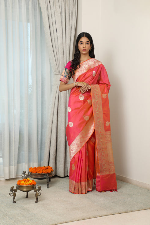 Pushkar Handwoven Silk Saree