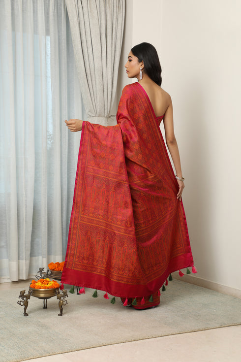 Jhelum Jamawar Silk Saree