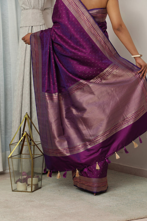 Kalibagan Handwoven Silk Saree