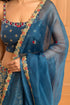 Azure Chikan Lehenga set