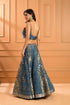 Azure Chikan Lehenga set