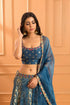 Azure Chikan Lehenga set