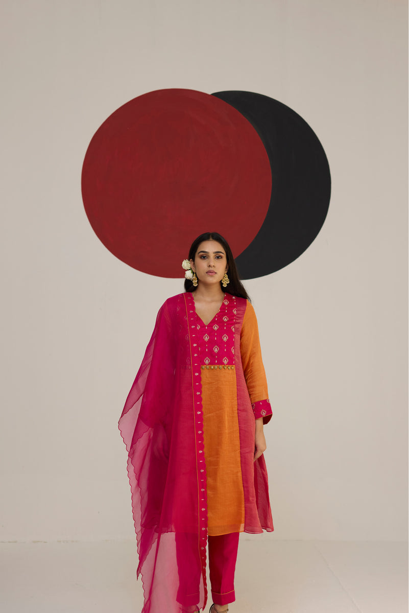 Rajeshwari Suit Set with Dupatta – Neitri Banarasi